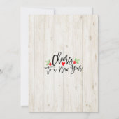 クリスマスパーティーのご招待 Eat Drink & Be Merry 招待状 (裏面)