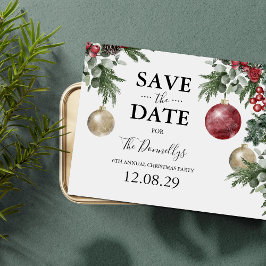 クリスマスパーティーのご案内 保存日 案内ポストカード