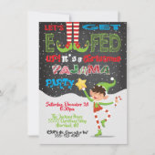 クリスマスパーティーのエルフ招待状 招待状 (正面)