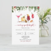 クリスマスパーティーのカクテル 招待状 (スタンド正面)