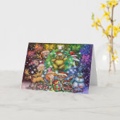 クリスマスパーティーのカード カード (黄色い花)