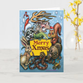 クリスマスパーティーのカード カード (黄色い花)