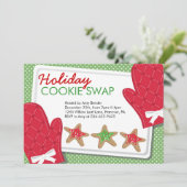 クリスマスパーティーのクッキー交換のお誘い 招待状 (スタンド正面)