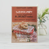 クリスマスパーティーのクッキー交換の招待状 招待状 (スタンド正面)