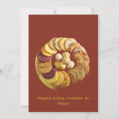 クリスマスパーティーのクッキー交換の招待状 招待状 (裏面)