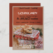 クリスマスパーティーのクッキー交換の招待状 招待状 (正面/裏面)