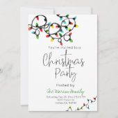 クリスマスパーティーのクリスマスライト招待状 招待状 (正面)