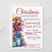 クリスマスパーティーのサンタの隠れ家 招待状 (正面)