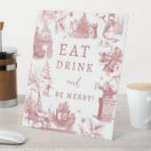 クリスマスパーティーのシノワズリ Eat Drink Be Merry 台座サイン (インサイチュ)