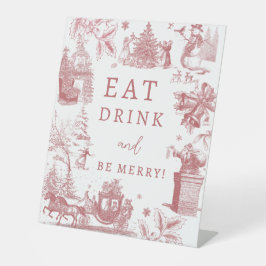 クリスマスパーティーのシノワズリ Eat Drink Be Merry 台座サイン