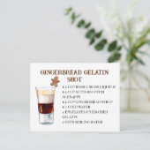 クリスマスパーティーのジンジャーブレッドショットレシピ ポストカード (スタンド正面)