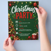 クリスマスパーティーのチラシ チラシ (手)