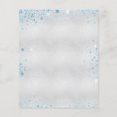 クリスマスパーティーのトナカイのシルバー予算招待状 チラシ (裏面)