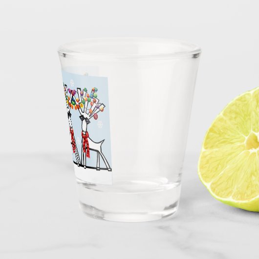 クリスマスパーティーのトナカイ ショットグラス (右)