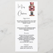 クリスマスパーティーのナッツクラッカー ピンクのディナーメニュー メニュー (正面)