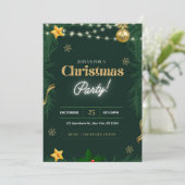 クリスマスパーティーのパーソナライズ 招待状 (スタンド正面)