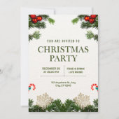 クリスマスパーティーのパーソナライズ 招待状 (正面)
