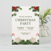 クリスマスパーティーのパーソナライズ 招待状 (スタンド正面)