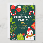 クリスマスパーティーのパーソナライズ 招待状 (正面)