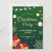 クリスマスパーティーのパーソナライズ 招待状 (正面)