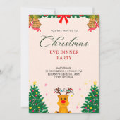 クリスマスパーティーのパーソナライズ 招待状 (正面)