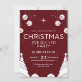 クリスマスパーティーのパーソナライズ 招待状 (正面)