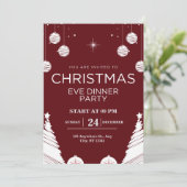 クリスマスパーティーのパーソナライズ 招待状 (スタンド正面)