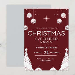 クリスマスパーティーのパーソナライズ 招待状