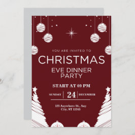 クリスマスパーティーのパーソナライズ 招待状