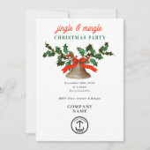 クリスマスパーティーのビジネスイベント:Jingle and Mingle 招待状 (正面)