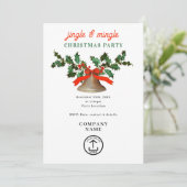 クリスマスパーティーのビジネスイベント:Jingle and Mingle 招待状 (スタンド正面)