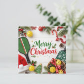 クリスマスパーティーのピックルボール シーズンカード (スタンド正面)