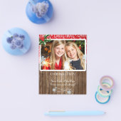 クリスマスパーティーのフライヤーと写真 チラシ (シングル)