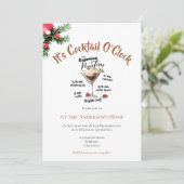 クリスマスパーティーのブラウン ドリンク「It's Cocktail O'Clock」 招待状 (スタンド正面)