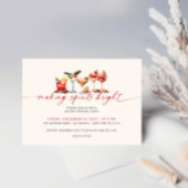 クリスマスパーティーのホリデーカクテル 招待状