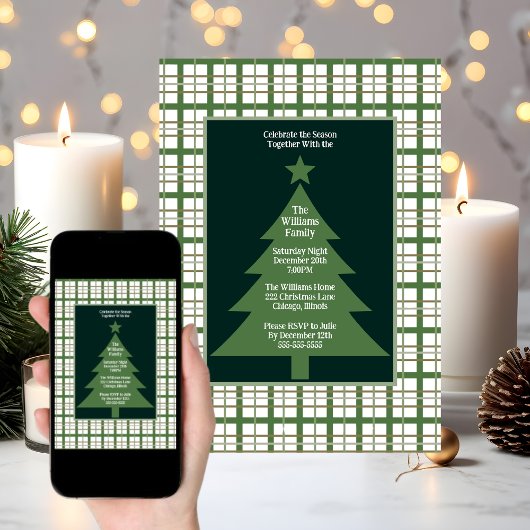 クリスマスパーティーのホリデーセレブレーション招待状 招待状