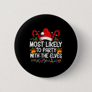 クリスマスパーティーのマッチングで面白いMost Likely To  缶バッジ