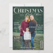クリスマスパーティーの写真雑誌の表紙 シーズンカード (正面)