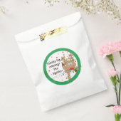 クリスマスパーティーの好意バッグ。「トナカイ」のパーソナライズ フェイバーバッグ (封をした状態)