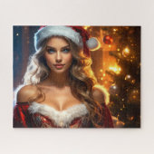 クリスマスパーティーの少女 ジグソーパズル (横)
