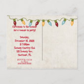 クリスマスパーティーの帽子をかぶったビーチ 案内ポストカード (裏面)