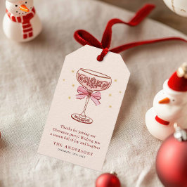 クリスマスパーティーの感謝を伝えるタグ ギフトタグ