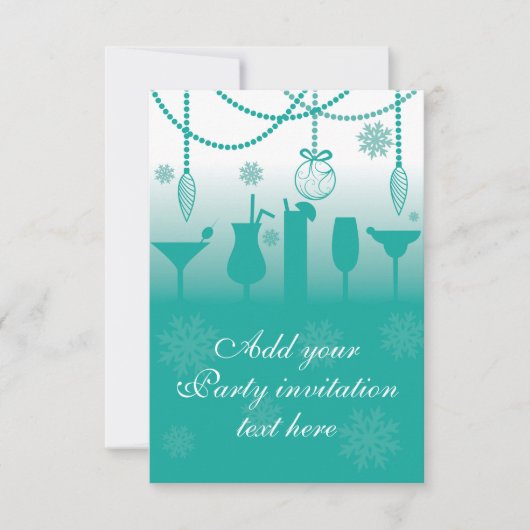 クリスマスパーティーの招待状の背景 招待状 (正面)