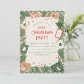 クリスマスパーティーの招待状を作ろう 招待状 (スタンド正面)