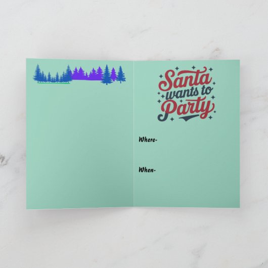 クリスマスパーティーの招待状2 案内状 (内部)