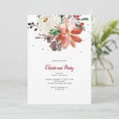 クリスマスパーティーの招待状・エレガント・ホリデー 招待状 (スタンド正面)