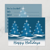 クリスマスパーティーの招待状 カスタム ホリデーカード 招待状 (正面/裏面)