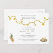 クリスマスパーティーの招待状, クリスマスのお誘い シーズンポストカード (正面/裏面)