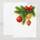 クリスマスパーティーの招待状。 クリスマスのポストカード 招待状 (正面/裏面)