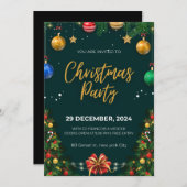 クリスマスパーティーの招待状, クリスマスパーティーのお誘い 招待状 (正面/裏面)